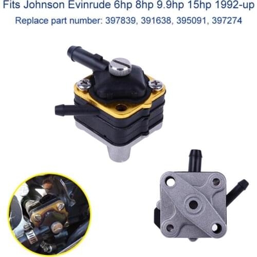 High Quality Fuel Pump for Johnson Evinrude 6-15 hp Outboard Motor 1974-1992 Replaces 397839 for Outboard Motor Engines Dropship