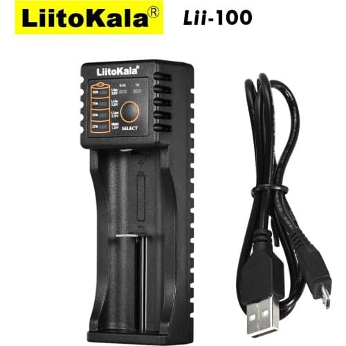 LiitoKala Lii-100 Battery Charger for 1.2V/3.7V/3.85V AA/AAA 18650/18350/10440/14500/16340 NiMH Lithium Rechargeable Batteries