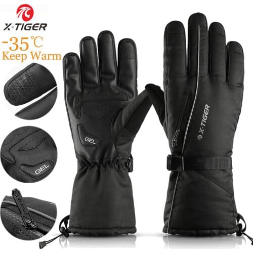 X-TIGER Winter Gloves Thermal Ski Gloves Men Women Fleece Warm Snowboard Snow Gloves Waterproof Touch Screen Snow Glove