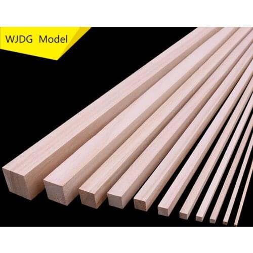10PCS/4PCS/2pcs DIY handmade model to make cabin materials airplane model, solid wood square wood rod, various sizes length 25cm