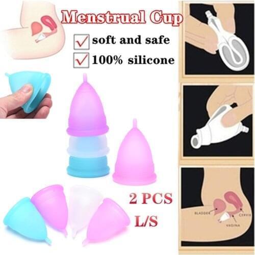 10PCS（5Pcs Small+5Pcs Large）Women Cup Soft Silicone Menstrual Cup Feminine Hygiene Menstrual Lady Cup Health Care Period Cup