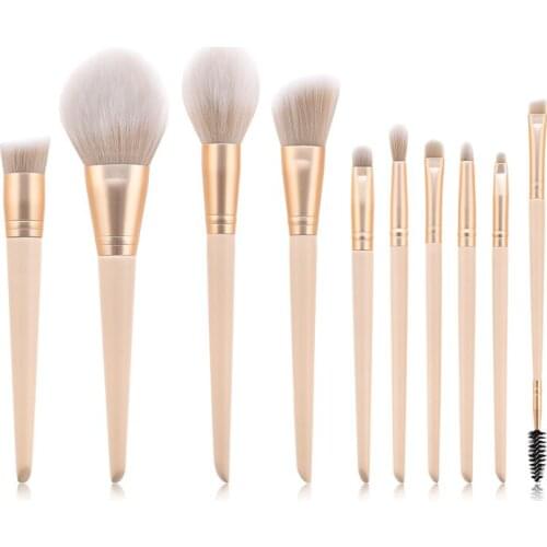 10Pcs Makeup Brushes Set For Blush Foundation Concealer Eyeshadow Applicator Flame Micro Brushes Pinceau Fond De Teint T10167