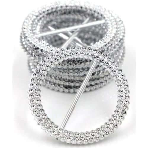 100pcs Electroplated Chair Buckle Creative Round Belt Buckle Decoration Chair Rhinestone Buckle Wedding Party Supplies