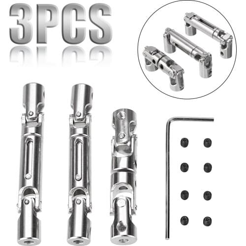 3Pcs New Upgrade Part Silver Metal Drive Shaft For WPL B-36 B-16 6WD 1/16 RC Car Tool Parts