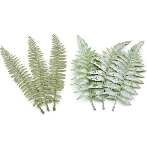 5pcs22cm green artificial plastic leaves wedding holiday party decoration accessories beautiful DIY scrapbook craft supplies