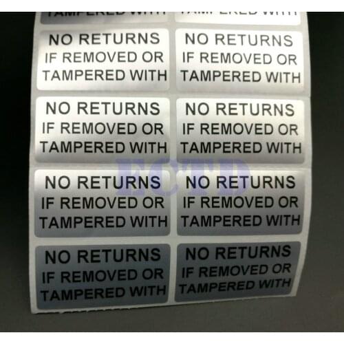 500pcs Warranty Sticker No Return If Removed Or Tampered With 1.57" x 0.79" ( 40mm x 20mm ) Security Seal Tamper Proof Stickers