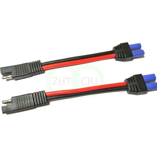 6PCS 12AWG EC5 Female Connector TO SAE Power Automotive Soft silicone Cable 16cm