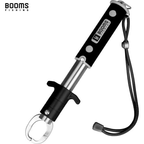 Booms Fishing G11 Fishing Gripper Stainless Steel Portable Fish Lip Grip Non-slip Handle Grab Carp Fishing Tackle Tools