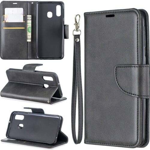 Sheep skin pattern PU leather Flip Wallet phone bag cover For Samsung A30 A40 A50 A70 A7 2019 phone case para fundas etui coque