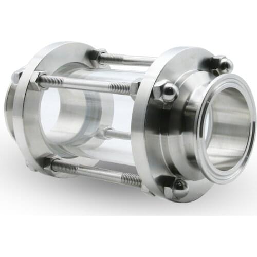 1.5" Tri Clamp Fit 38mm Pipe OD Clover Sanitary Flow Sight Glass Diopter SS304 Stainless Steel Fitting Homebrew Diary