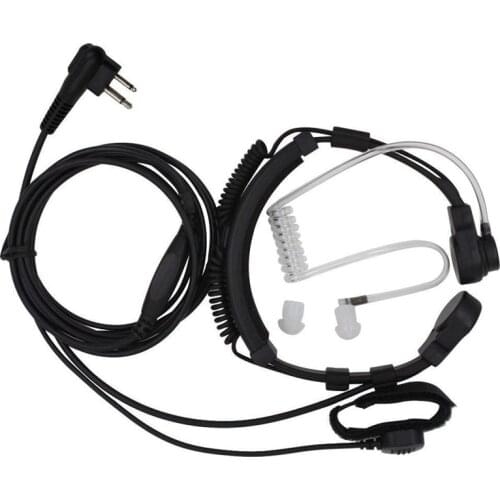 Throat Mic Miniphone Covert Acoustic Tube Earpiece Headset for Motorola cp200 dep450 gp88s gp3688 Two Way Radio