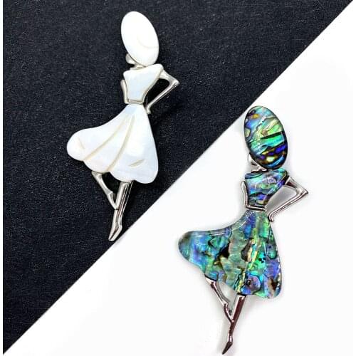 Exquisite Natural Abalone Shell Natural Mother Shell Pearl Man Shape Size 37x86mm Pendant Necklace DIY Jewelry Exquisitely Made