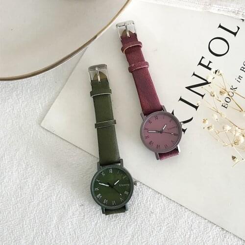 Classic Roma Retro Watches Women Fashion Ulzzang Brand Vintage Leather Female Clock Simple Ladies Quartz Wristwatches W9840