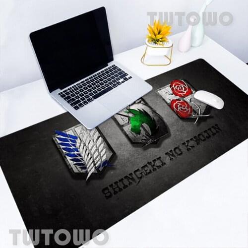 Cool New Attack On Titan HD Large Size Art Natural Rubber Lovely Gamer Carpet Office Decoration Mouse Mat Desk Mat Keyboard Pad