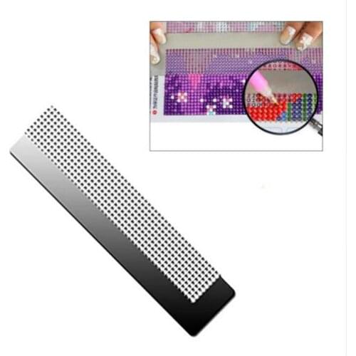 DIY Diamond painting drawing ruler tool stitch drill diamond embroidery mesh ruler stainless steel ruler toolS