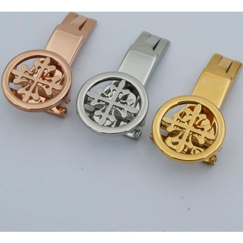 MAIKES High Quality Stainless Steel Watch Button Folding Clasp Buckle 18mm 20mm of Watch band Strap Case For Patek