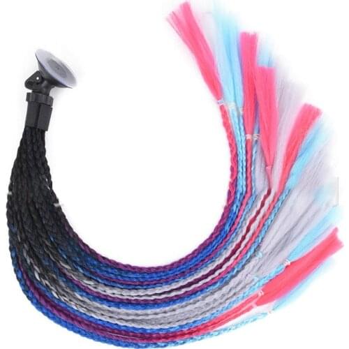 Motorbike Predator Helmet Braid Decoration Pigtail Helmet Wipe Motorcycle Accessories Rider Helmet Braid Colors Long Hair 465