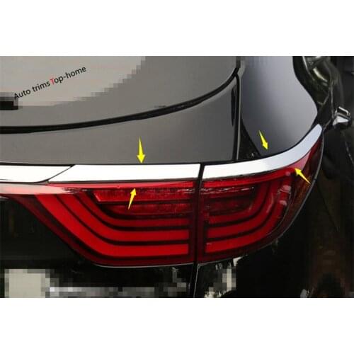 Yimaautotrims Exterior For KIA Sportage 2016 2017 2018 ABS Rear Trunk Light Lamp Eyelid Eyebrow Cover Trim 4 Pcs /set