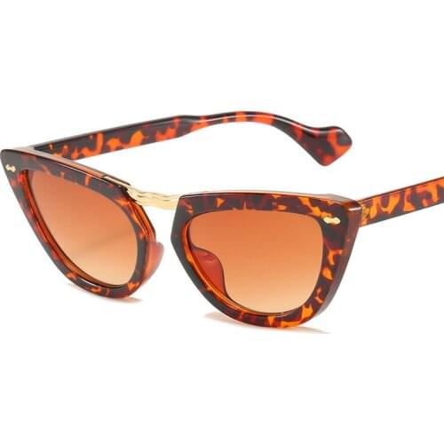 2021 New Fashion Cat Eye Woman Sunglasses Men Classic Brand Plastic Sun Glasses Vintage Design Trendy Eyewear Frame Uv400