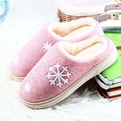 New autumn and winter couple cotton slippers antiskid warm month root cotton slippers womens floor home slippers