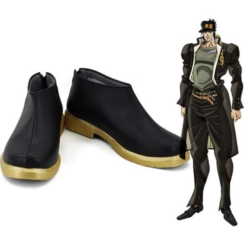 Anime JoJos Bizarre Adventure Kujo Jotaro Cosplay Shoes Boots Custom Made Any size