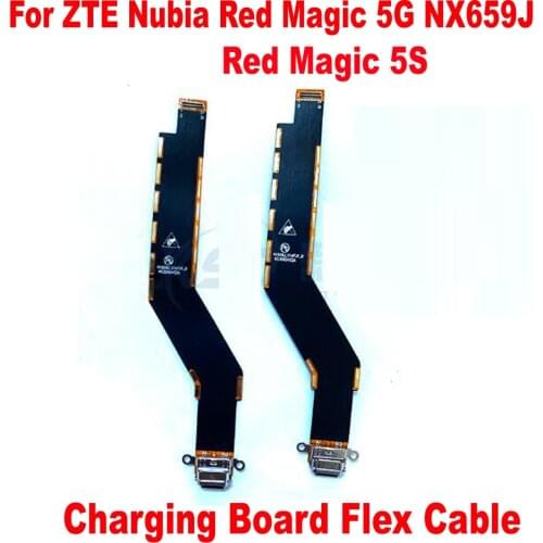 Original IC USB Port Charger Board Dock Connector Fast Charging Flex Cable For ZTE Nubia Red Magic 5G 5S NX659J Phone Charge