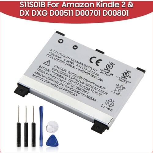 Original Replacement Battery 1530mAh S11S01B For Amazon Kindle 2 & Kindle DX DXG D00511 D00701 D00801 Batteries