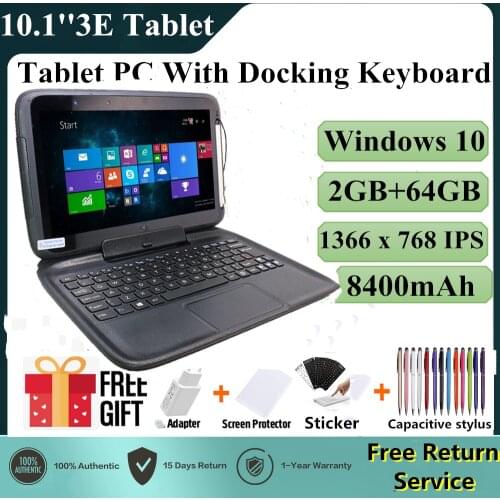 Members Sales Prices 10.1 INCH 3E Windows 10 Pro 2GBDDR+64GB ROM With Docking Keyboard &Pen 1366*768 IPS Screen Dual Camera