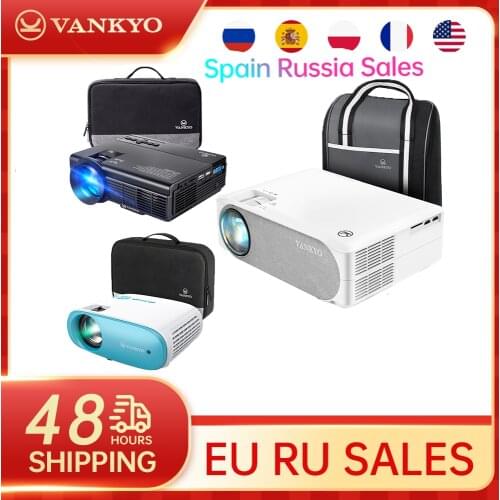 VANKYO Projector Spain Russia Warehouse Clearance Native 480P 720P 1080P with WIFI SYNC Screen Work with IOS Android Projector