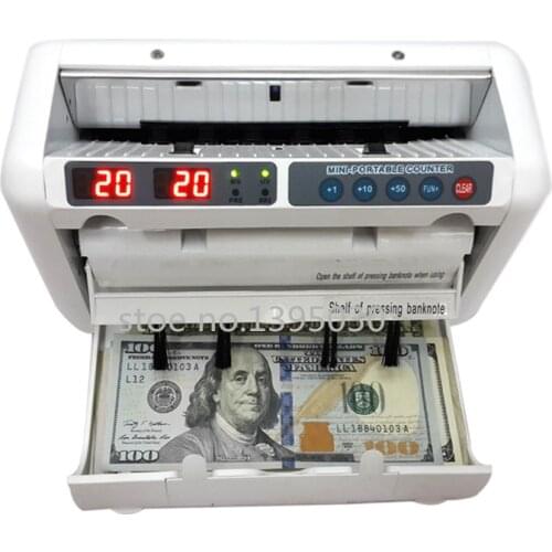 1pcs 110V/220V money counter machine suitable for EURO US DOLLAR etc. Multi-Currency Compatible Bill Cash Money Currency Counter