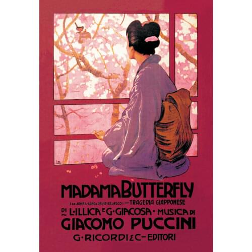 PUCCINI MADAME BUTTERFLY GEISHA Vintage Art Silk Poster Print 24x36inch