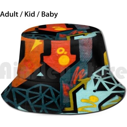 Lines-Abstract-Minimalist-Design Sun Hat Foldable UV Protection Graffiti Graffiti In Pubg Mobile