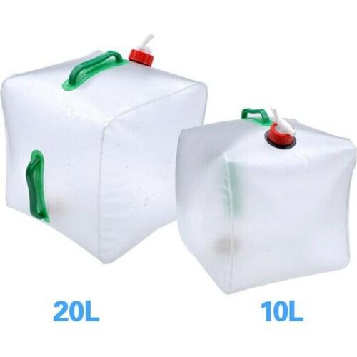 10/20L Foldable Water Bags Portable Water Container Bag Outdoor Folding Bucket Camping Cooking Picnic BBQ Multifunction Tool