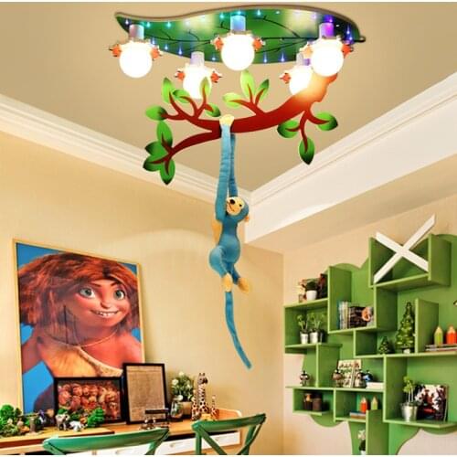 LED Ceiling LightsEye Protection Boy Childrens Room Creative Leaf Cartoon Modeling Led Lights for Room