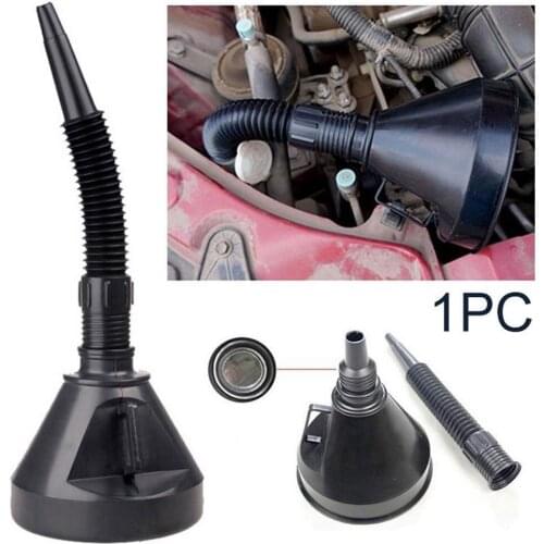 Universal Oiler Filter Funnel Car Truck Motorcycle Filled Plastic Vehicle With Spout Pipe Pour Gasoline Car Repair Tool