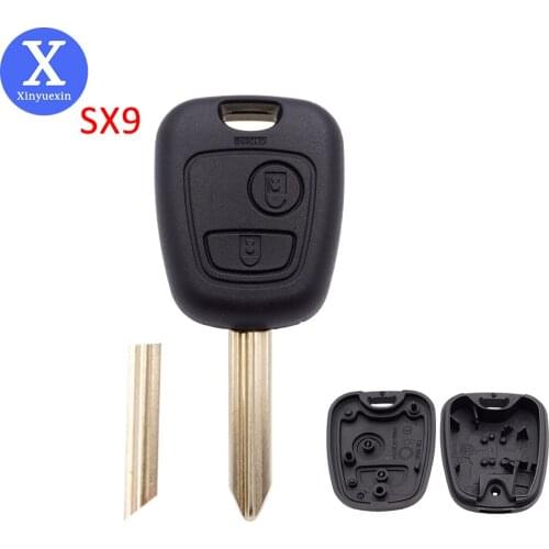 Xinyuexin 2 Button Remote Car Key Fob for Citroen C1 C2 C3 C4 Picasso Xsara Picasso Peugeot 106 206 306 307 107 207 SX9 Blade