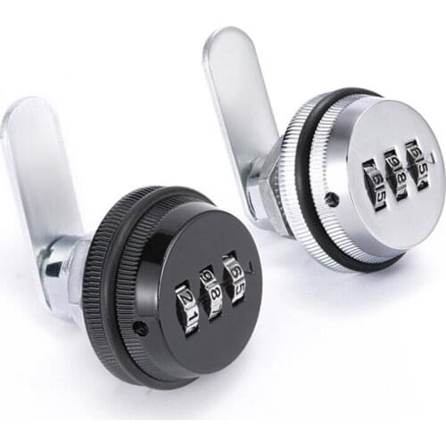 Combination Cam Lock Security Locks Zinc Alloy Password Lock for Letter Box Cabinet Drawer with 1-15mm / 1-23mm Thickness