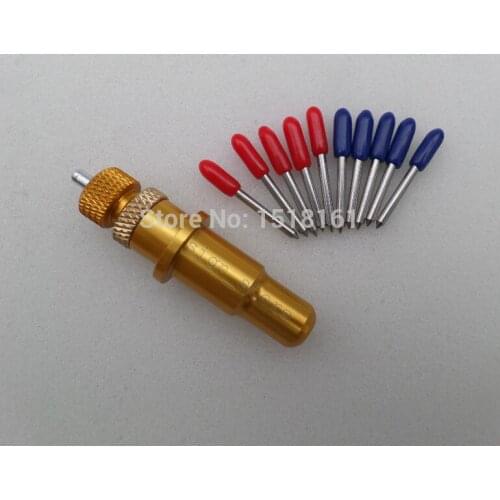 High Quality 1 pc Golden Roland Blade Holder + 5pcs 45 + 5 pcs 60 degree Cutting Plotter Roland Blade Free shipping