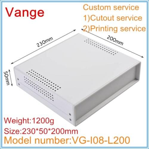 1pcs/lot metal instrument housing 230*50*200mm iron enclosures cases diy plastic panels for electrical chassis