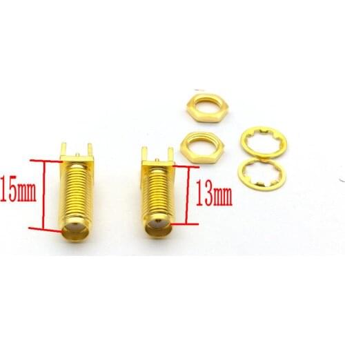 1000Pcs SMA female jack Panel Mount PCB Straight 13mm 15mm Solder RF Coax connector