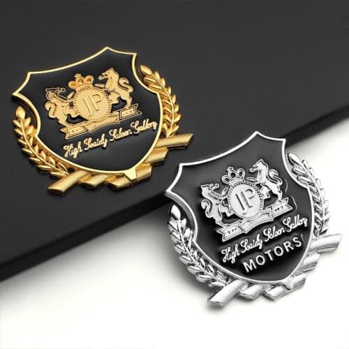 2PCS Car Styling 3D Metal JP Logo Stickers Decals Emblem Badge For JP BMW Audi Ford Chevrolet Honda Car Decoration Accessories