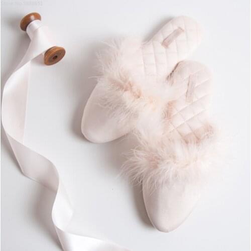 4Pairs Party Birthday Satin Soft Slippers Wedding Party Favors Bridesmaids Girlfriend Custom Gifts