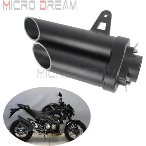 51mm Motorcycle Double Exhaust Silencer Pipes Slash Mufflers Pipe For Yamaha Kawasaki Ninja250 Z800 ZX10R/R1/R3/R6 BN300 CB400