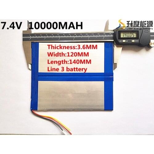 7.4V,10000mAH 36120140 (polymer lithium ion battery) Large 9.7 -inch tablet computer batteries 10.1 panels S7 / S9 and A1