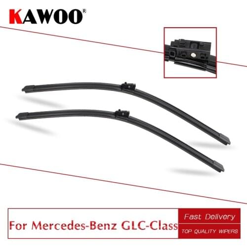 KAWOO For Mercedes-Benz GLC Class X253 24"19" Car Rubber Clean The Windshield Wiper Blades 2016 2017 2018 Fit Merceds Pinch Arm