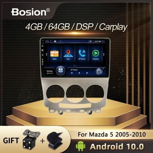 Bosion Android 10 Car DVD Multimedia Player For Old Mazda 5 2005-2010 GPS Navigation IPS DSP 4GB+64GB Car Radios
