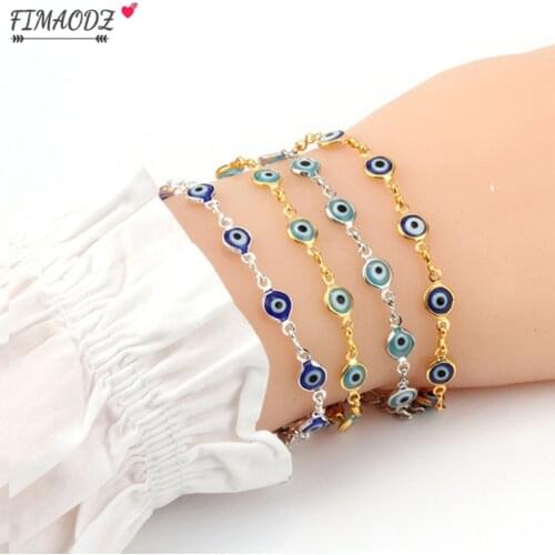 FIMAODZ Evil Eye Bracelet for Women Lady Punk Animal Green Blue Eyes Charm Fashion Bracelets Jewelry Gift
