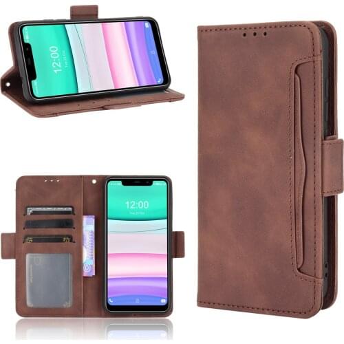 For Oukitel C22 Case Cover Premium Leather Wallet Leather Flip Multi-card slot Cover For Oukitel C22 Case 5.86"