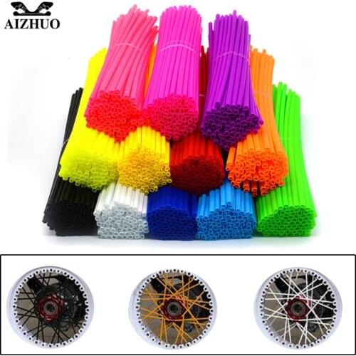 Wheel Spoke Skins Motorcycle Universal Tube Decoration For honda CR80R CR85R CRF150R CR125R CR250R CR125R CR250R XR650AR