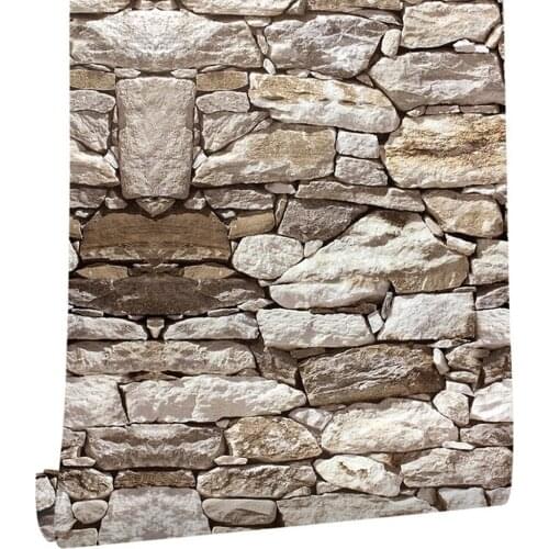Stone Peel And Stick Wallpaper Faux Brick Vinyl Self-adhesive 3D Wallpaper For Bedroom Living Room Walls Home Decoration Sticker